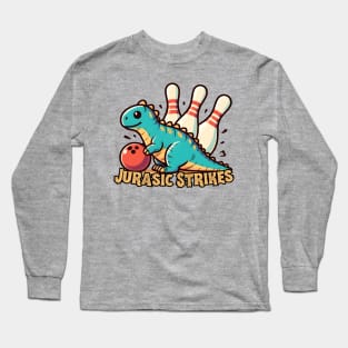 Bowling dinosaur Long Sleeve T-Shirt